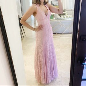 BCBGMaxAzria Sonya Lace Blocked Sleeveless Gown- Size 10 but fitted to a size 6